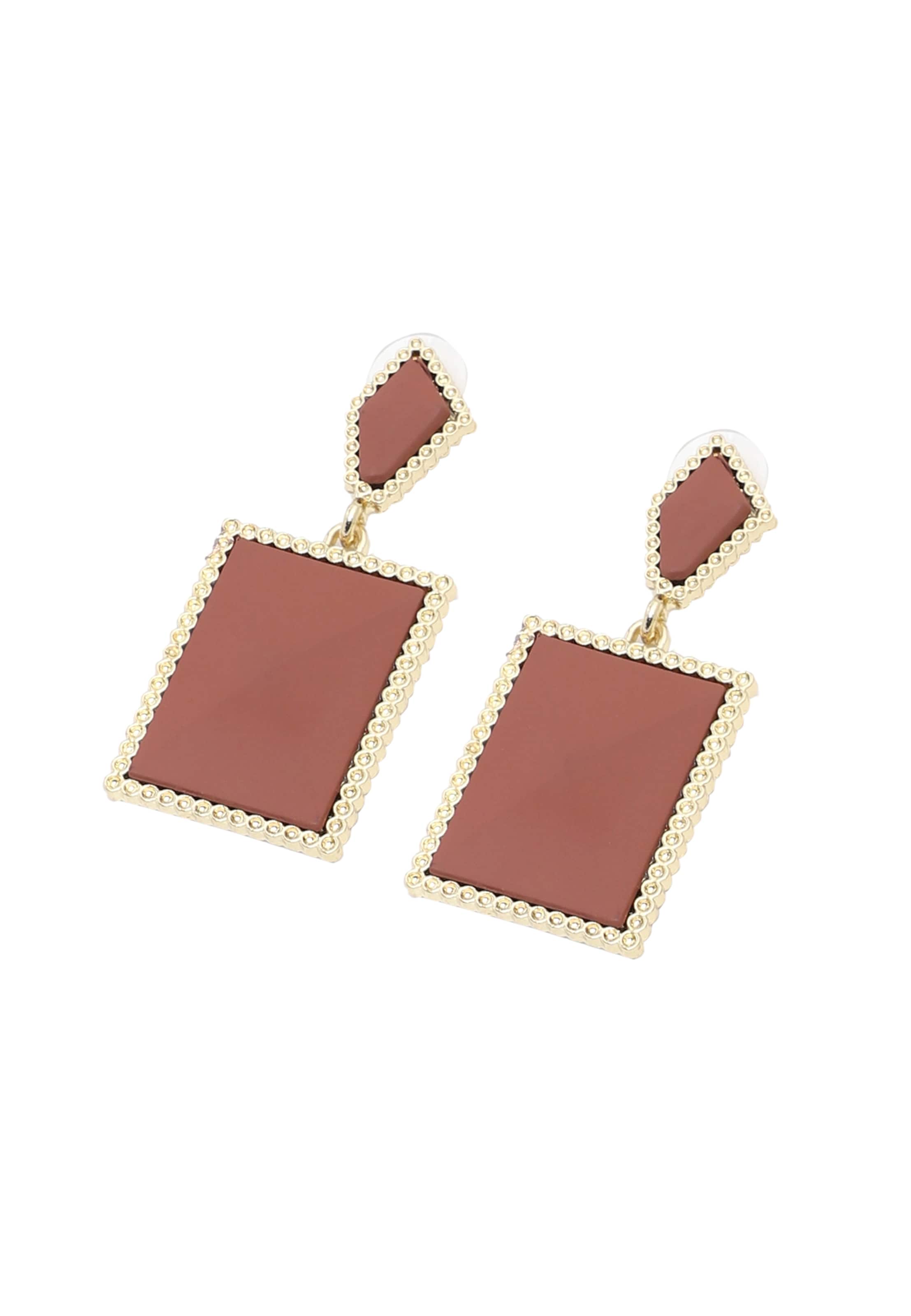 SOHI - Pendientes en marrón: frente