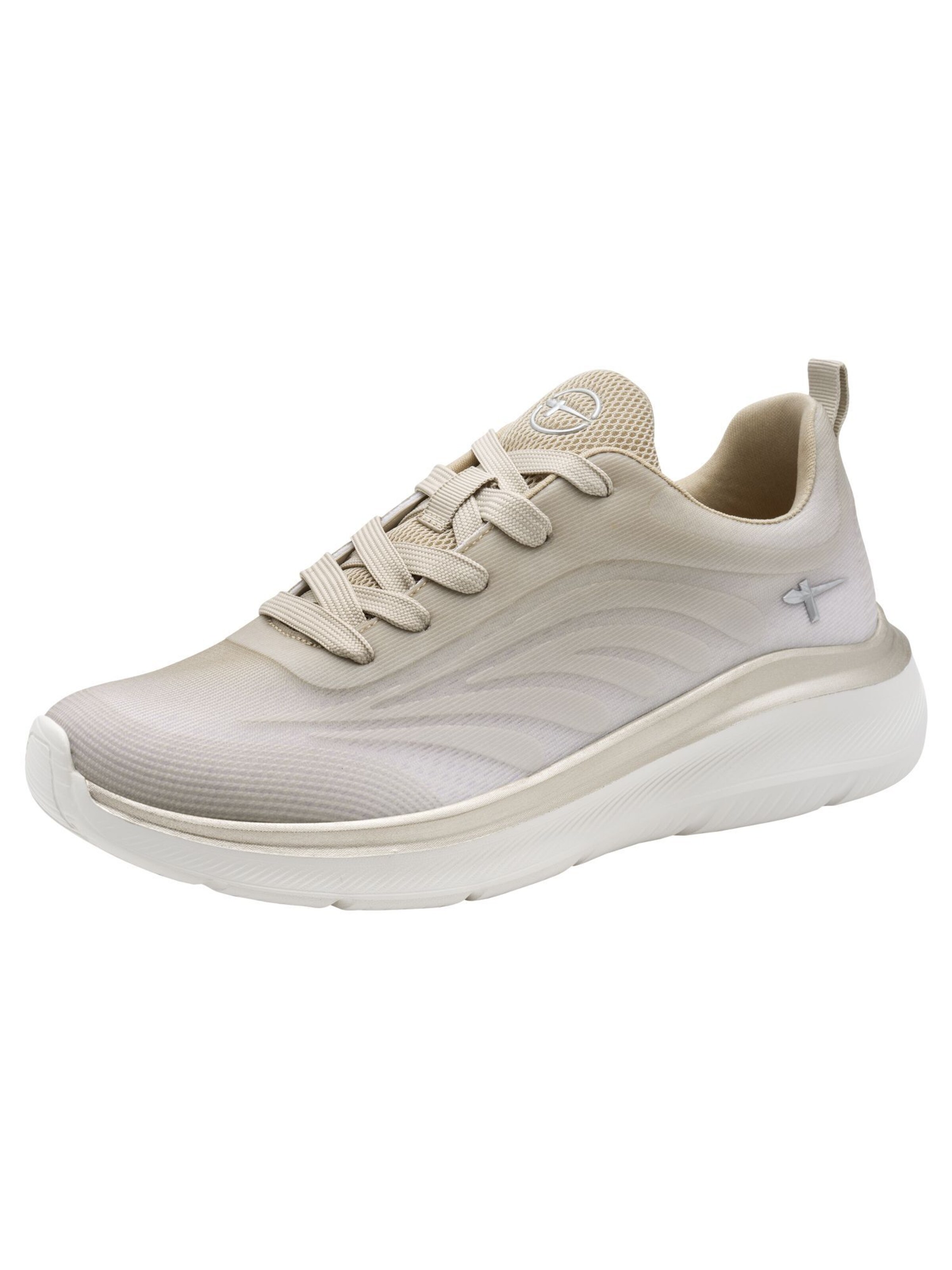 Baskets basses Tamaris en beige : devant
