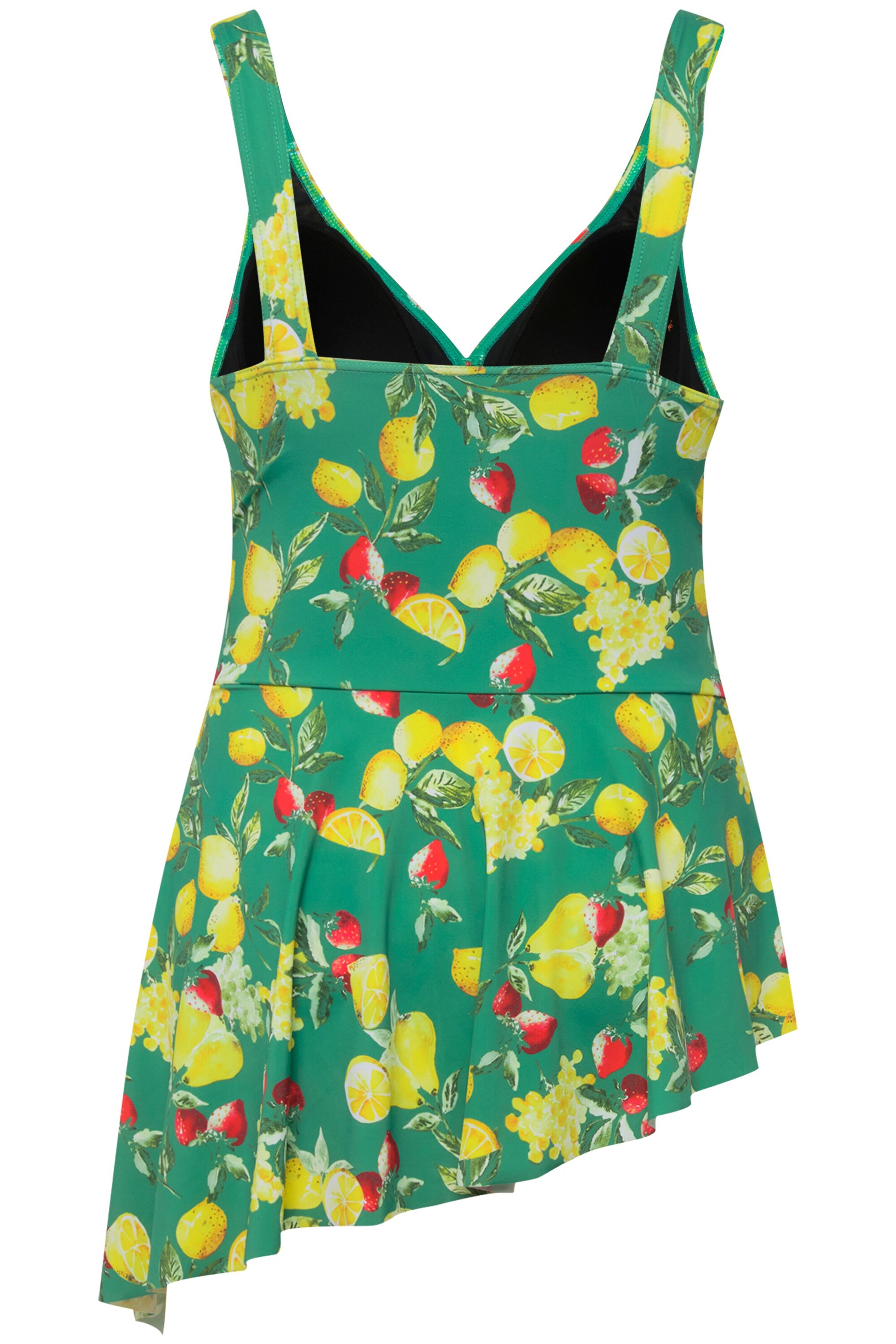 Ulla Popken Bustier Badeanzug in Grün