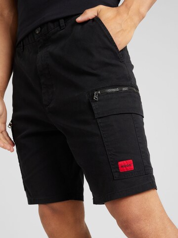 HUGO Red - regular Pantalón cargo 'Johny' en negro