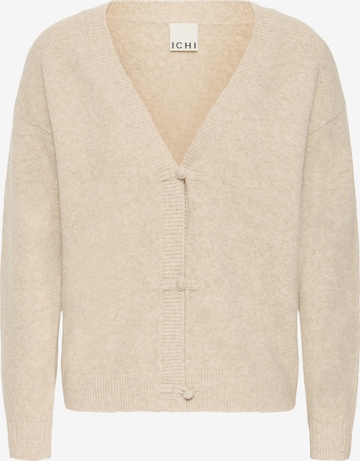 ICHI Gebreid vest 'IHDASILA' in Beige: voorkant
