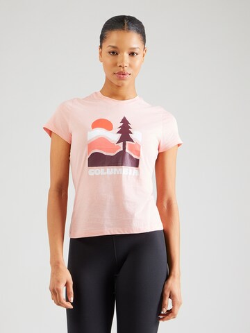 T-shirt fonctionnel 'Ruby Springs' COLUMBIA en rose : devant