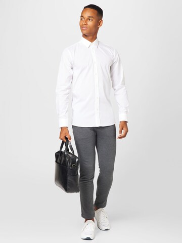 HUGO Slim fit Button Up Shirt 'Elisha' in White