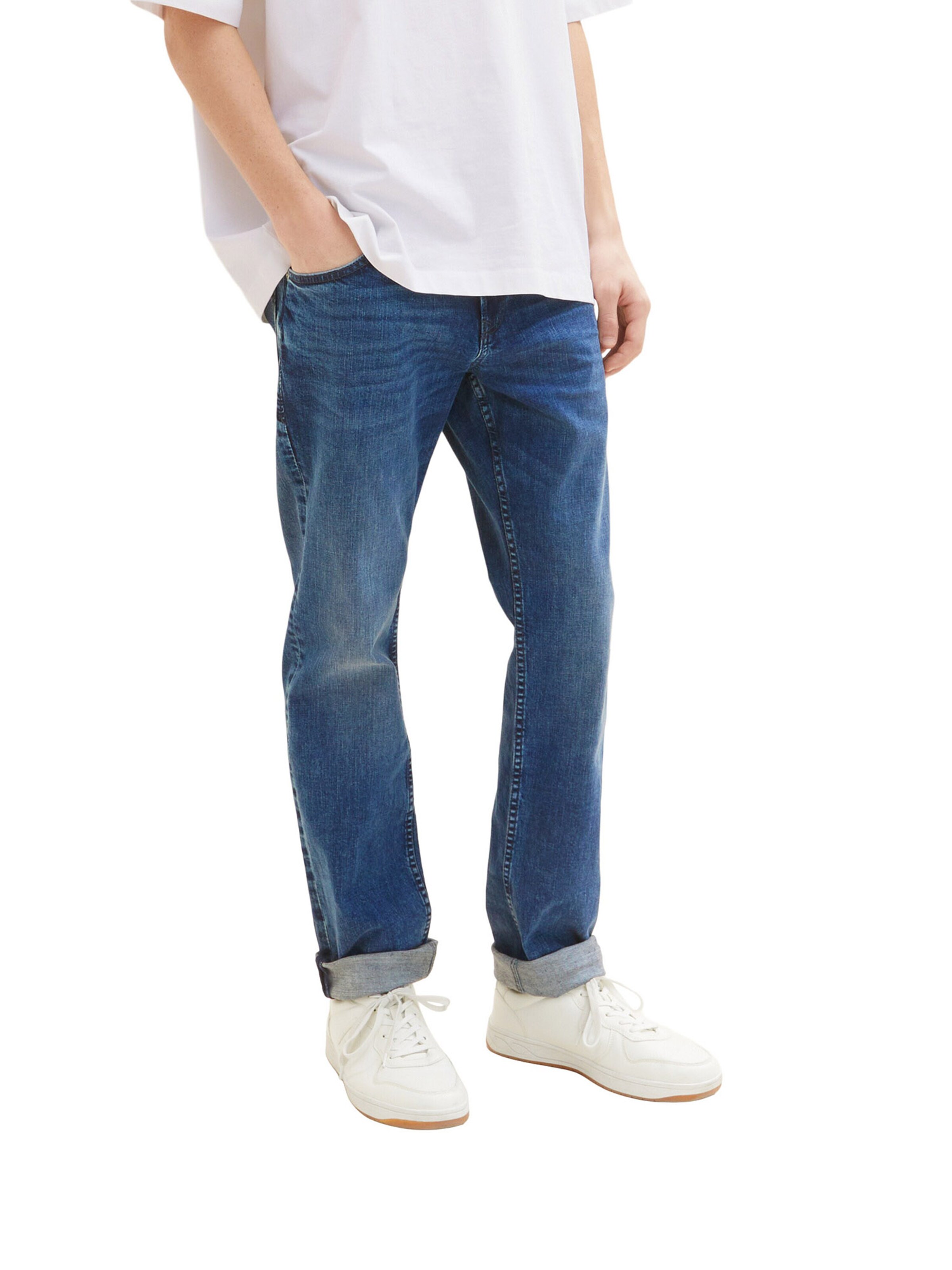 TOM TAILOR DENIM Regularen Kavbojke 'Aedan' | modra barva: sprednja stran