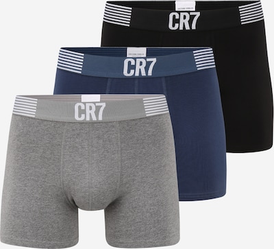 CR7 - Cristiano Ronaldo Боксерки 'CR7 Basic Trunk Organic' в синьо / сив меланж / черно, Преглед на продукта