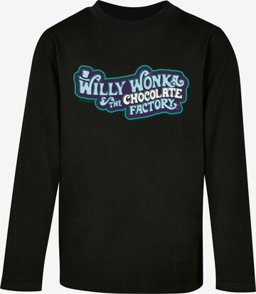 ABSOLUTE CULT Shirt 'Willy Wonka' in Zwart: voorkant