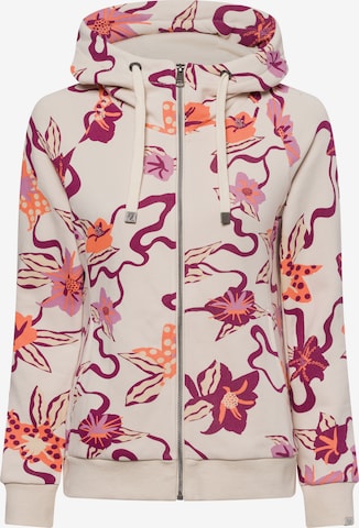 Ragwear Zip-Up Hoodie in Beige: front