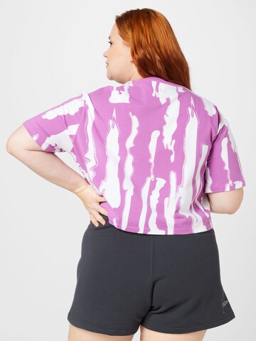 ADIDAS ORIGINALS Shirt 'Thebe Magugu Allover Print ' in Lila