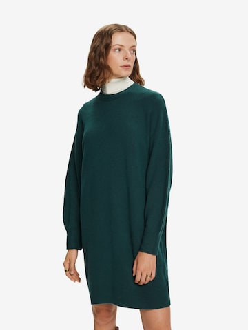 ESPRIT Knitted dress in Green: front