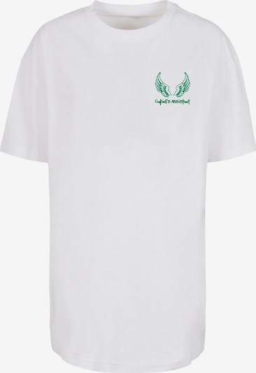 Merchcode T-shirt oversize 'Cupid´s Assistant' en vert / blanc, Vue avec produit