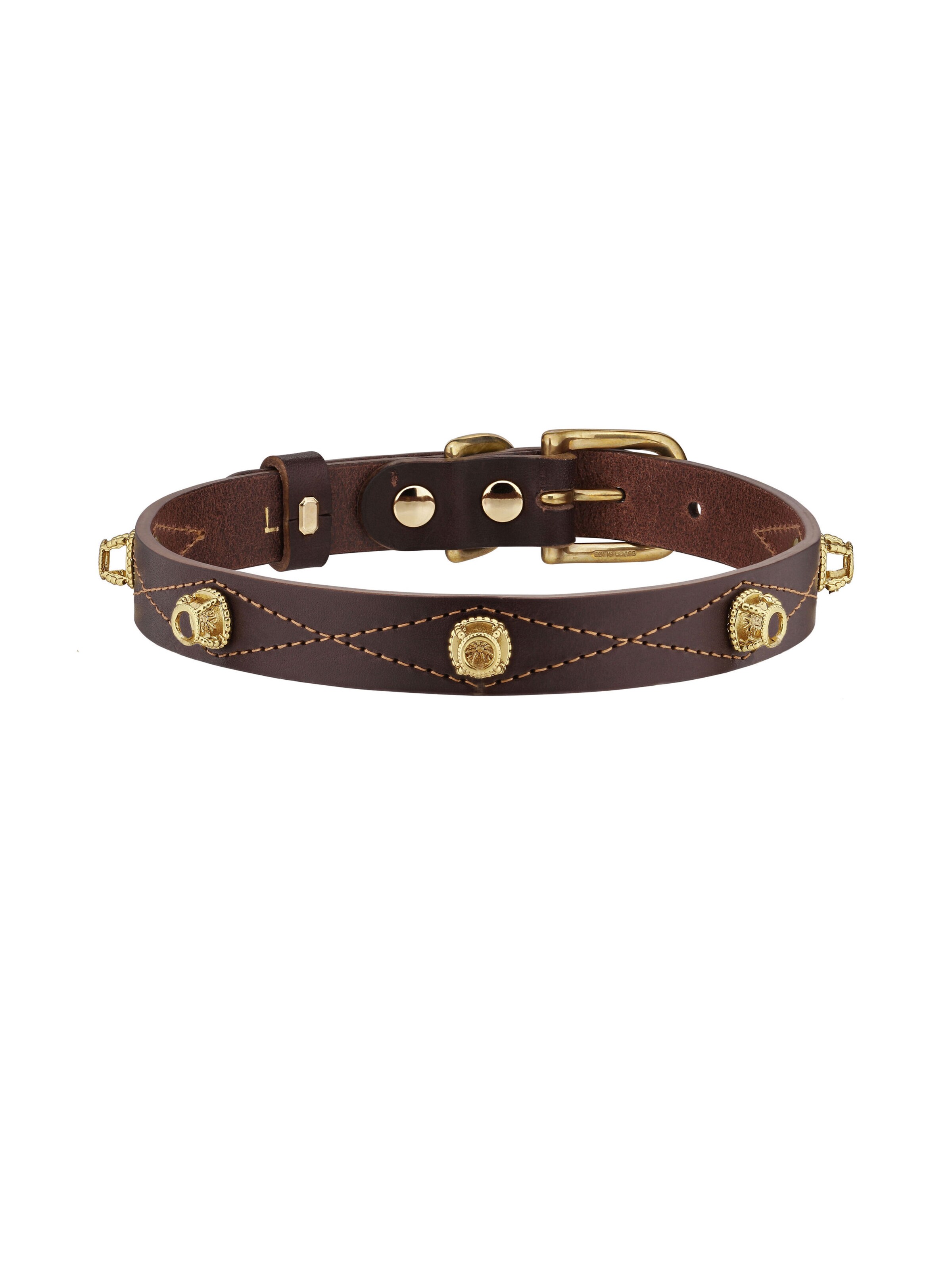 Unleash Cph Halsband in Brown: front