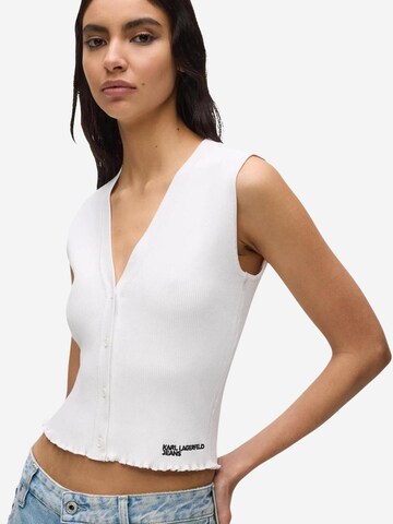 Top 'KLJ Light Knit Top B2W18024' di KARL LAGERFELD JEANS in bianco