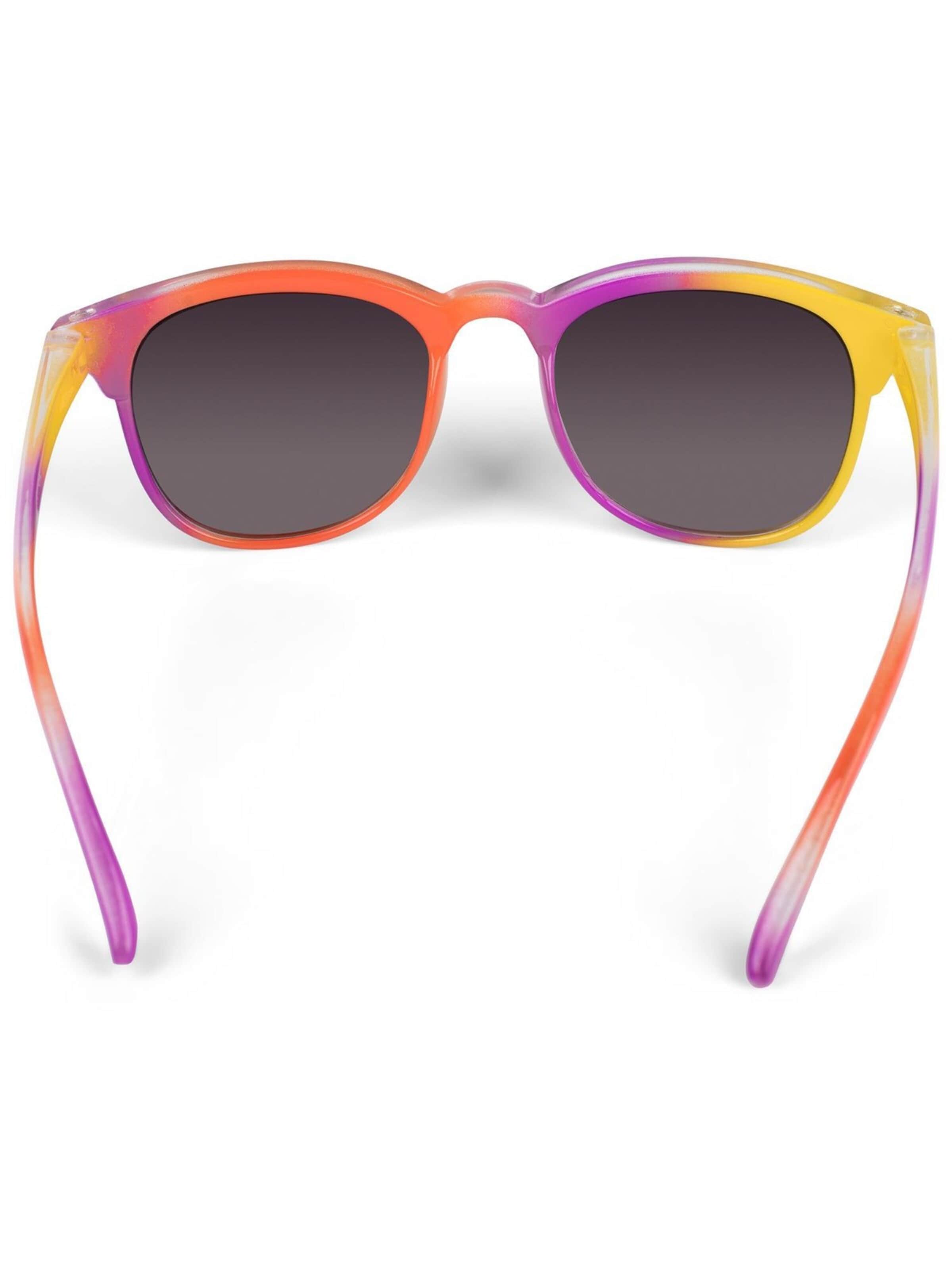 styleBREAKER Sonnenbrille 'Kinder Nerd Sonnenbrille in Regenbogen Farben' in Grau