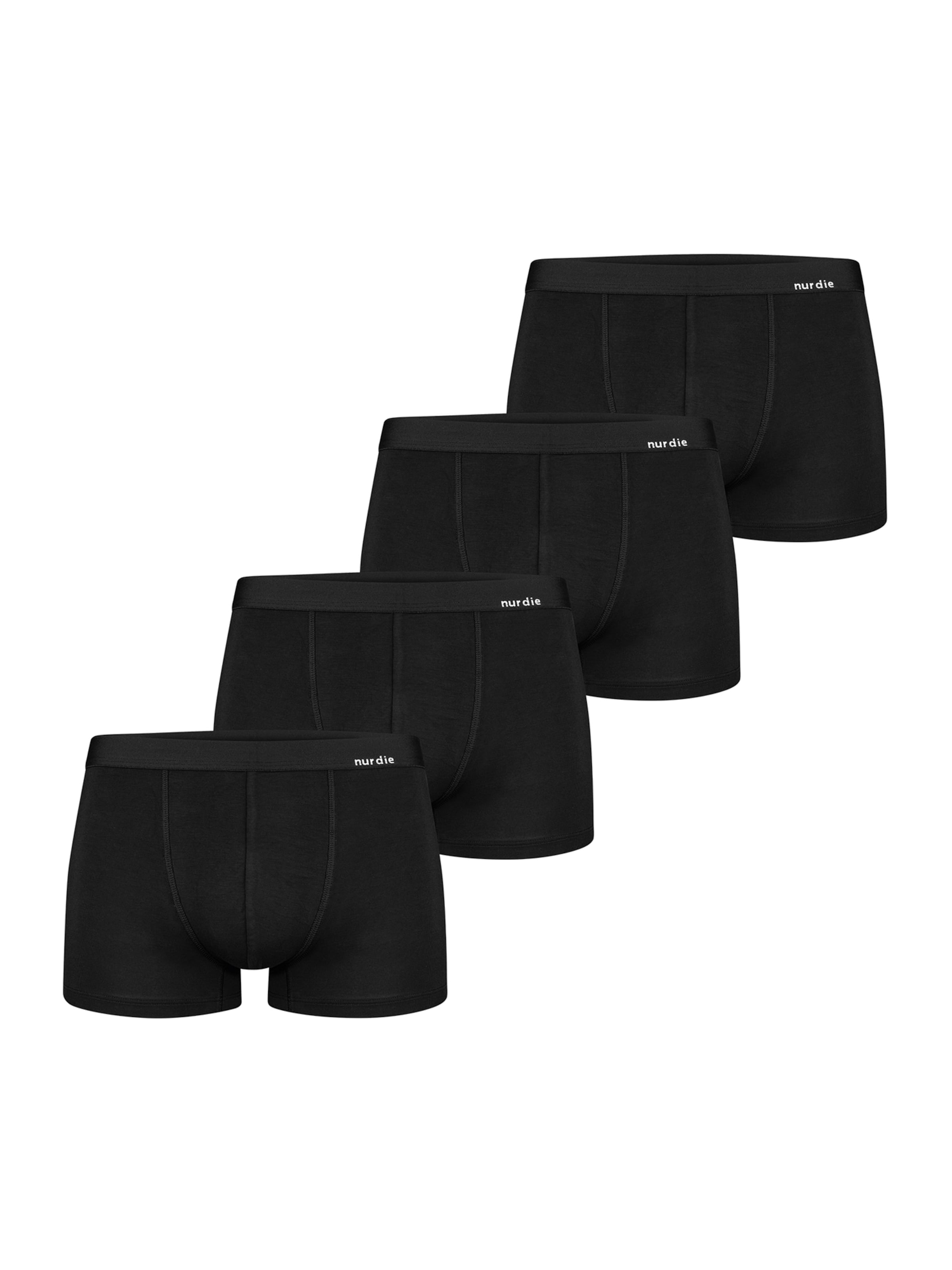 Nur Die Boxershorts ' Boxer Bambus ' in Zwart: voorkant