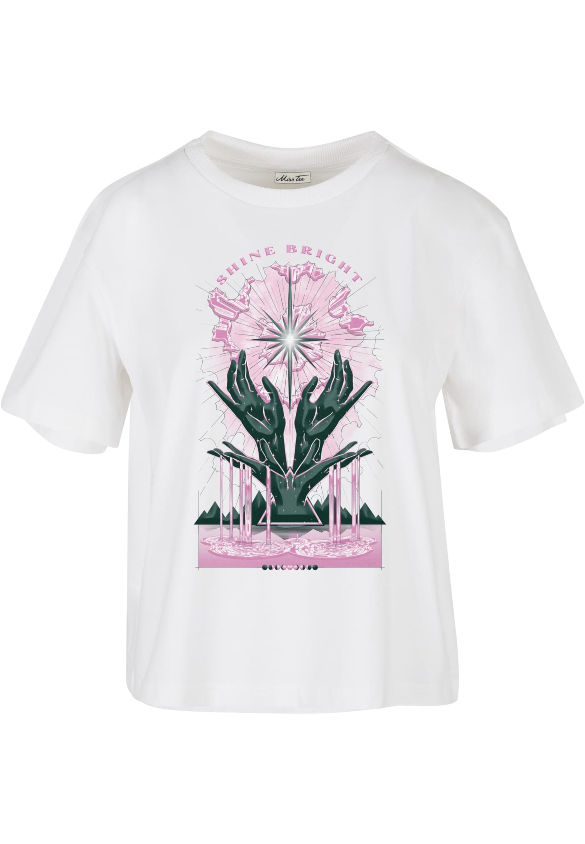 Maglietta 'Shine Bright' di Mister Tee in bianco: frontale