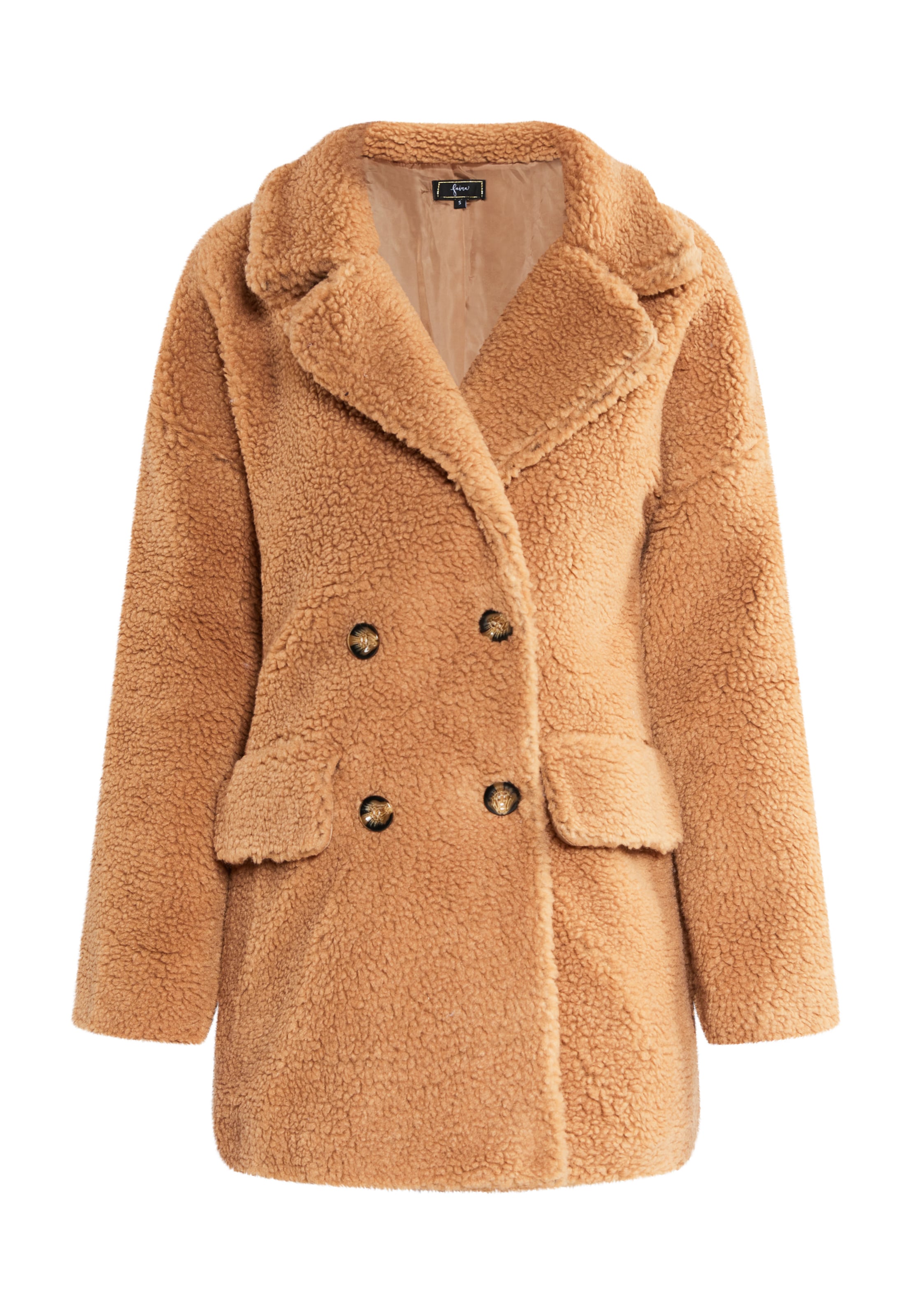 faina Wintermantel in Beige: voorkant