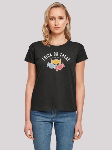 F4NT4STIC Shirt 'Trick Or Treat Halloween' in Black: front