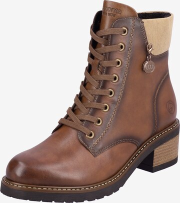 REMONTE Lace-Up Ankle Boots in Brown: front