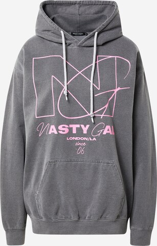 Nasty Gal Sweatshirt in Grey: front