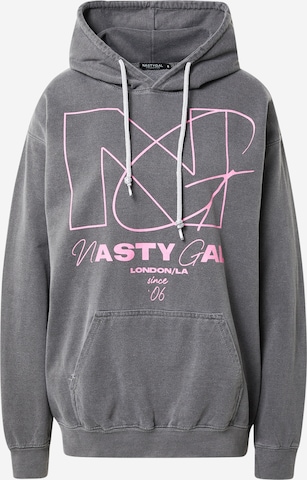 Nasty Gal - Sweatshirt em cinzento: frente