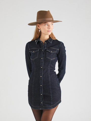 Dondup Shirt Dress in Blue: front