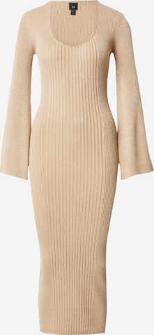 Robes en maille 'CAITLIN' River Island en or : devant