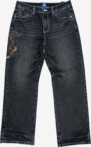 Baggy Jean 'Grey Japanese Style Phoenix Denim' RVNI Berlin en gris : devant