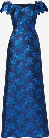 Adrianna Papell Evening dress 'Floral Jacquard Gown' in Blue: front