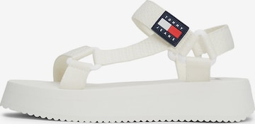 Tommy Jeans Sandals in Beige: front