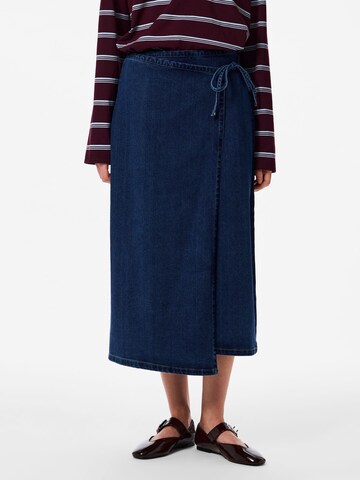 Gonna 'PCFlora' di PIECES in blu: frontale