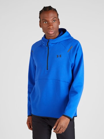 UNDER ARMOUR Athletic Sweatshirt 'Unstoppable' in Blue: front