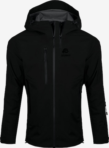 Guggen Mountain Performance Jacket 'Allwetter Jacke HD09 3-Lagen Hardshell Wanderjacke' in Black: front