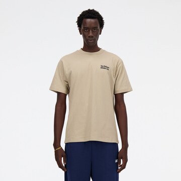 new balance Shirt 'Athletics' in Beige: voorkant