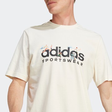 ADIDAS SPORTSWEAR T-Shirt in Beige