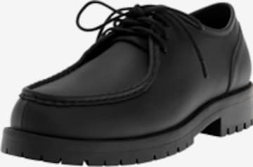 Chaussure à lacets Pull&Bear en noir : devant