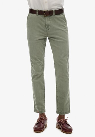 Superdry Slimfit Chino in Groen: voorkant