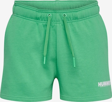 Hummel - Calças de desporto em verde: frente