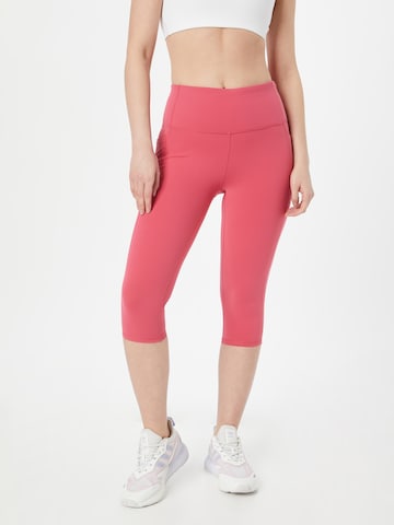 SKECHERS Skinny Workout Pants in Red: front