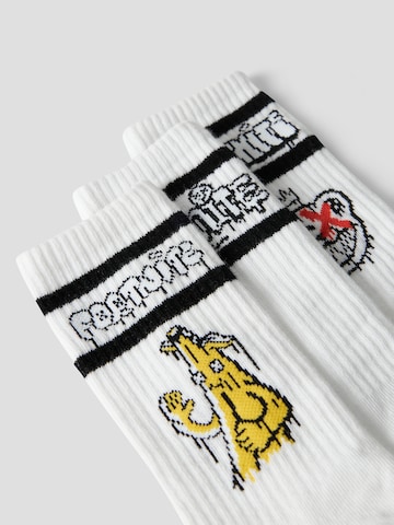 Chaussettes 'NKMFINLO FORTNITE' NAME IT en blanc