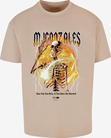 MJ Gonzales T-Shirt 'Hell Ride' in Beige: predná strana