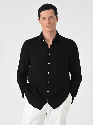 Coupe regular Chemise Antioch en noir