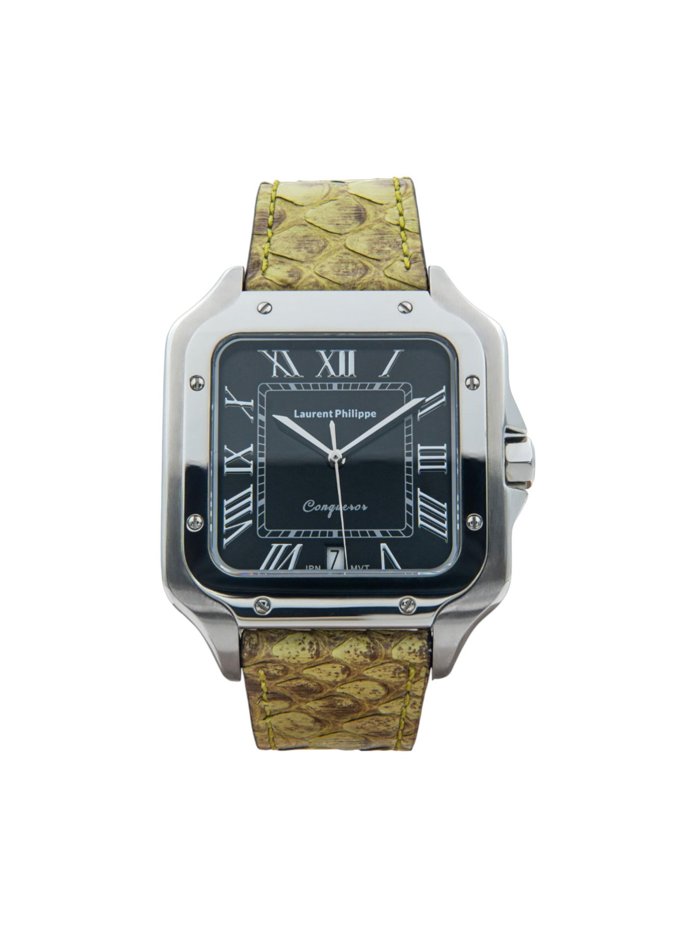 Laurent Philippe Analog watch 'Conqueror Black Orlov – Toxic Lizard' in Green: front