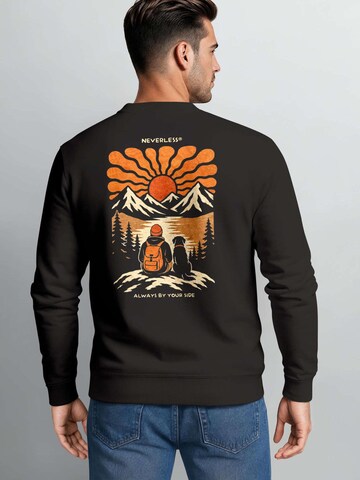 Neverless Sweatshirt 'Always by your side'‌‌ in Schwarz