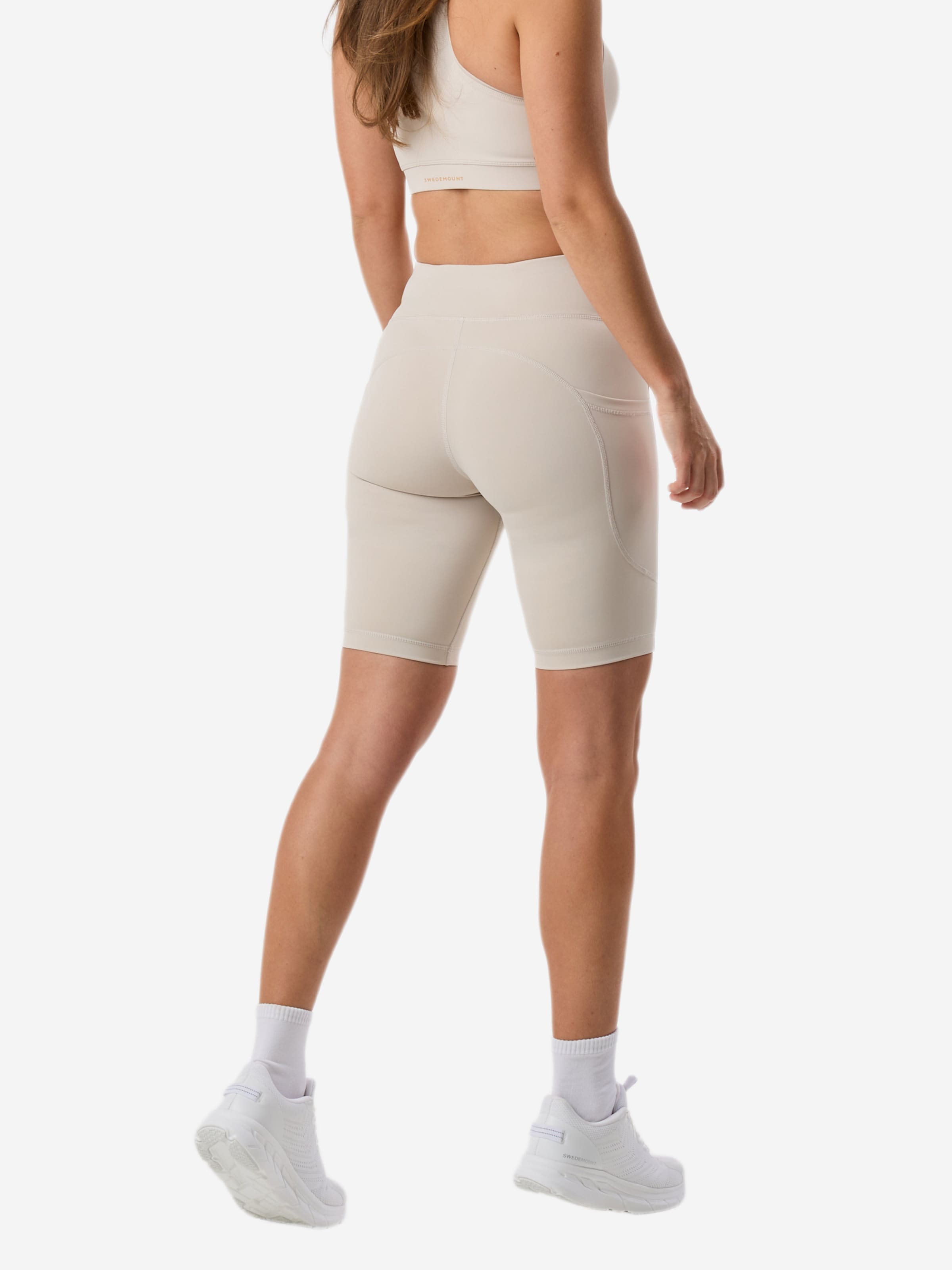 SWEDEMOUNT Skinny Sportbroek 'Core' in Beige