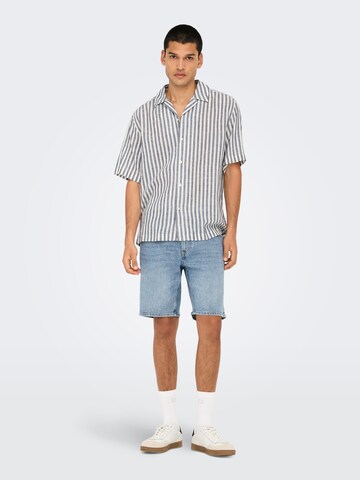 Coupe regular Chemise 'ONSSEPPO' Only & Sons en bleu