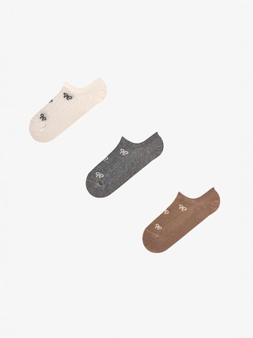 Penti Sokid 'PENTI Ribbon Jacquard Sneaker Socken', värv segavärvid: eest vaates