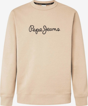 Pepe Jeans Sweatshirt 'NEW JOE CREW' in Beige: Vorderseite