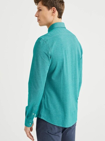 WE Fashion Slim Fit Hemd in Grün
