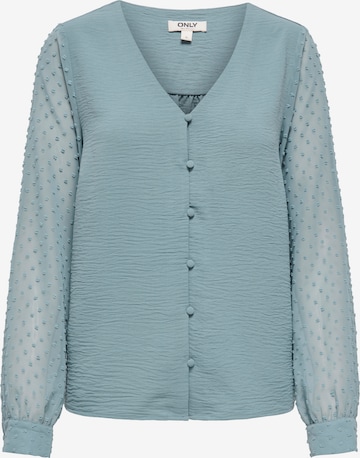 Chemisier 'ONLRHODES METTE' ONLY en bleu : devant