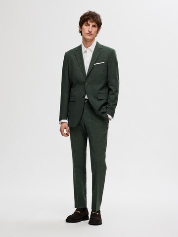 SELECTED HOMME Slim fit Pleated Pants 'SLHOASIS' in Green